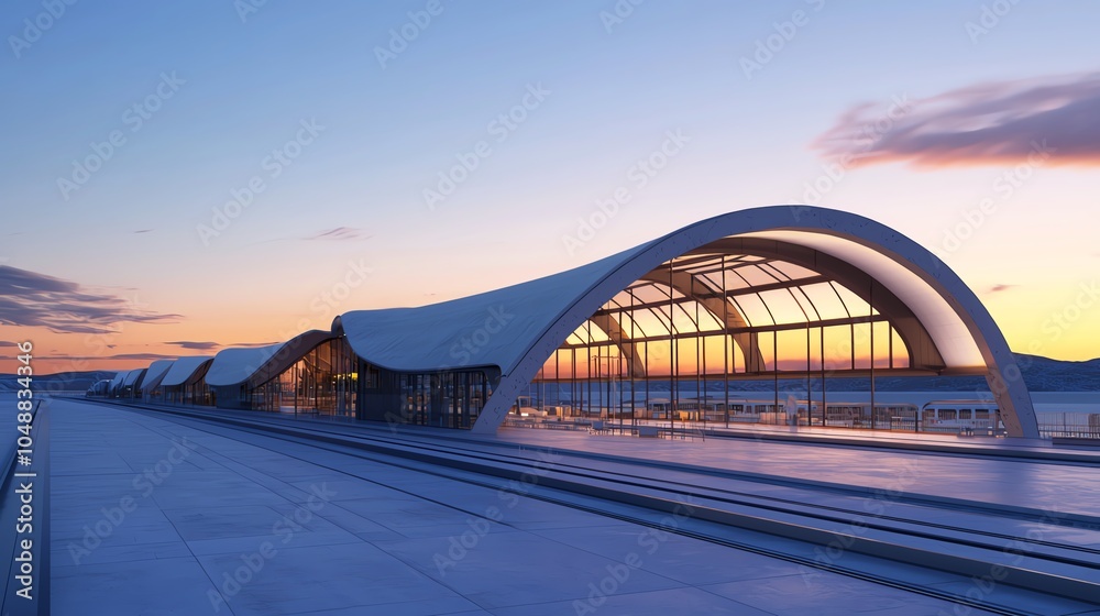 Obraz premium A smart transportation hub under construction