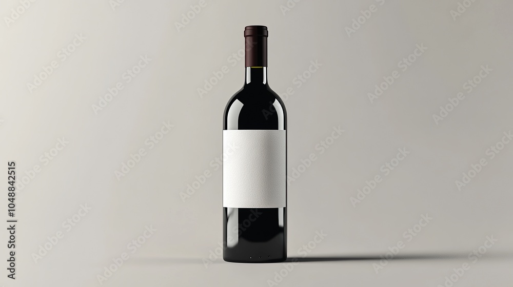 Single Wine Bottle remains on bright background Single Wine Bottle remains on bright background