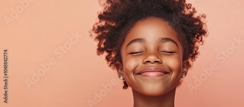 Joyful charming African Ame...