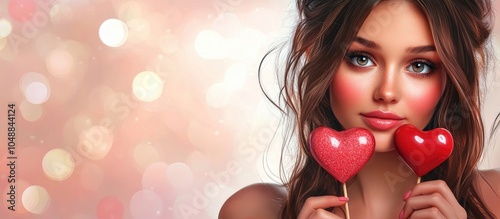 Valentine s lovely brunette...