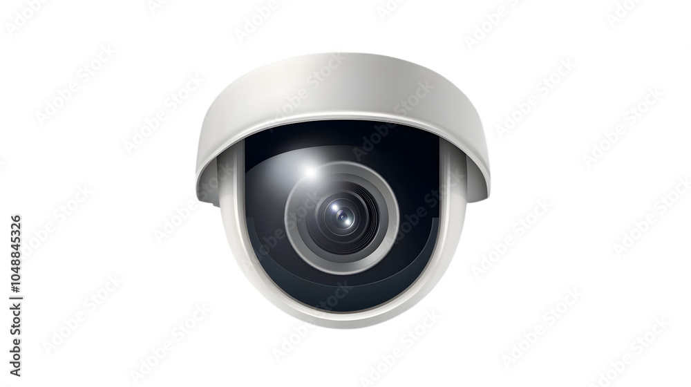 Surveillance camera on transparent background, isolated on white background Surveillance camera on transparent background, isolated on white background