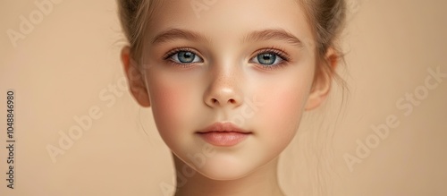 Studio photo of a young gir...