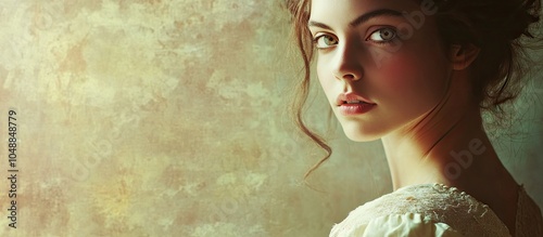 Charming woman vintage port...