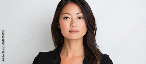 Attractive Asian woman in h...