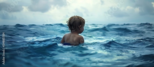 Child at sea Focused select...
