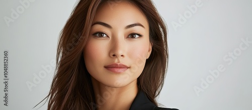 Attractive Asian woman in h...