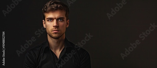Unedited male portrait in a...