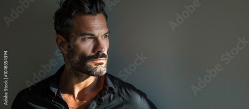 Unedited male portrait in a...