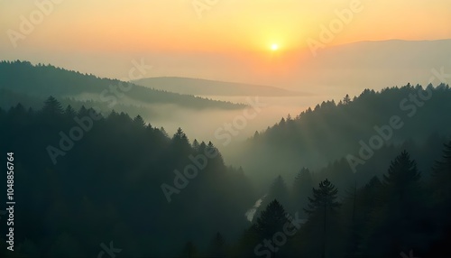 sunrise in the mountains