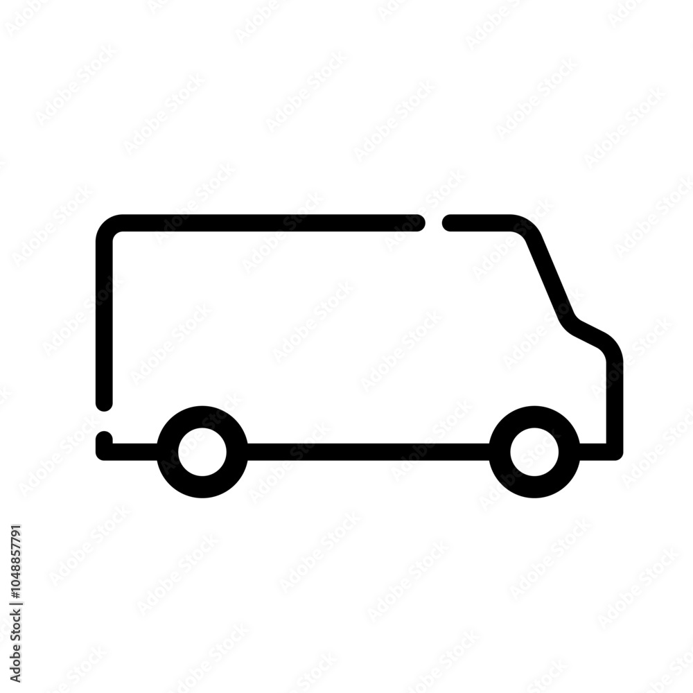 Delivery truck sign icon in flat style van vector image Delivery truck sign icon in flat style van vector image