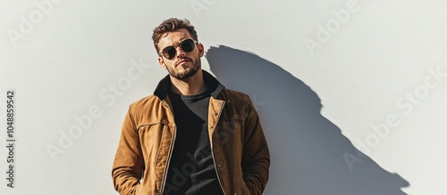 Stylish man standing outsid...