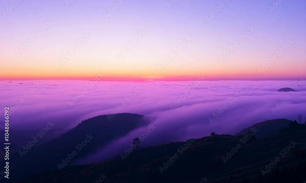 time-lapse of sunrise evolving through fog and clouds time-lapse of sunrise evolving through fog and clouds