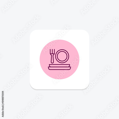 Food Plate pentaglow  , vector, pixel perfect, illustrator file