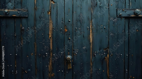 Dark Blue Weathered Wooden Texture Background