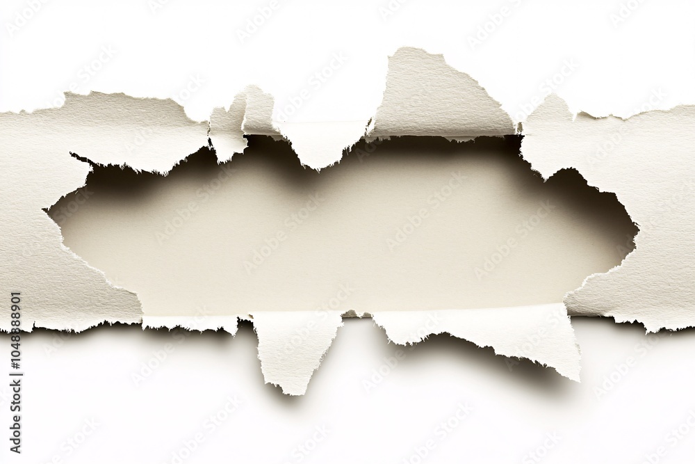 Torn Paper Texture With Copy Space Background Design Hole In Paper