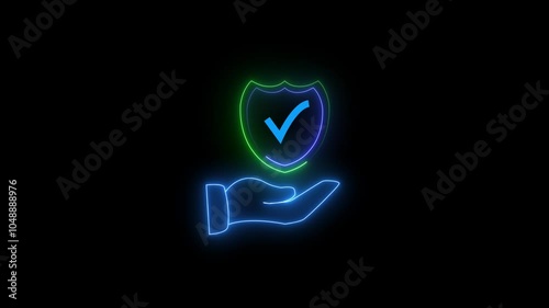Businessman hand shows identity proofing icon for the security protection system on virtual screen. Certified guarantee approval or secure access system