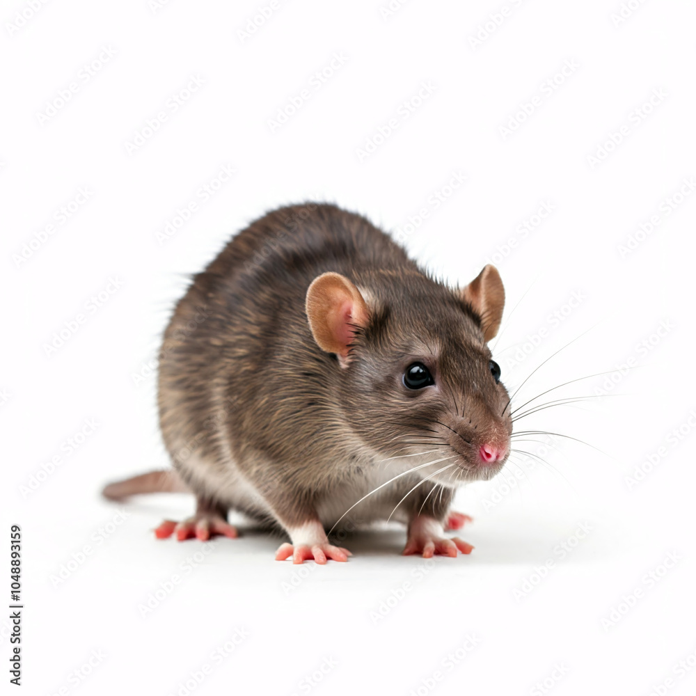 brown rat looking at camera isolated on white background brown rat looking at camera isolated on white background