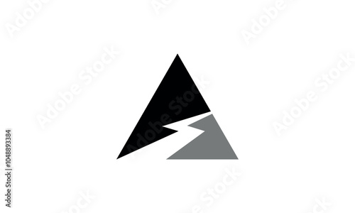 a graphic image with a mountain road theme on a white background. vector graphic base.