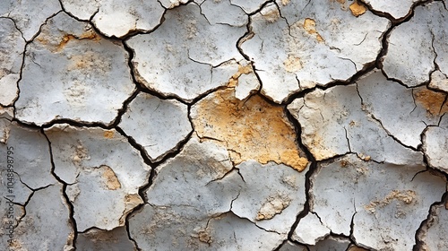 High-definition view of a cracked rock surface showing rough texture and layers of earthy tones creating a tactile feel photo