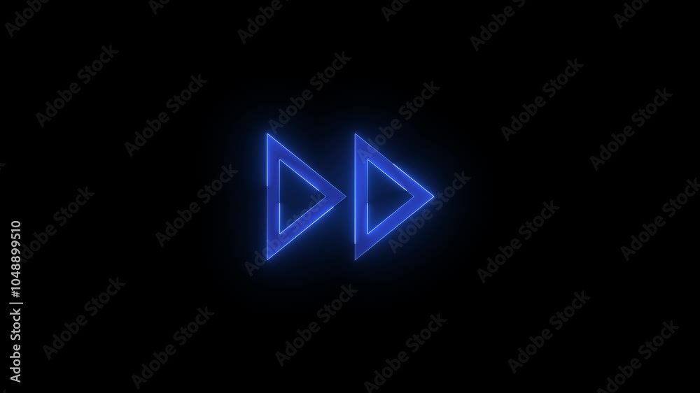 Fast forward stroke icon glowing neon animation Fast forward stroke icon glowing neon animation