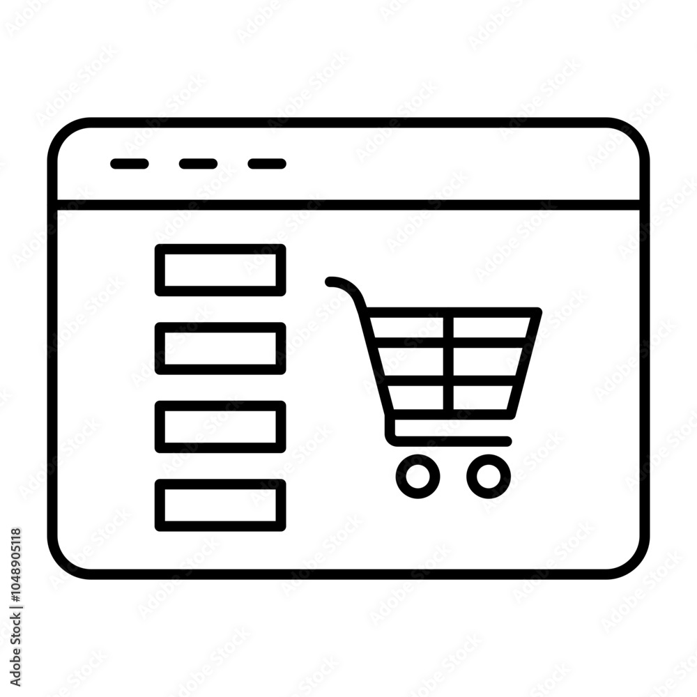 ECommerce Vector Line Icon Design ECommerce Vector Line Icon Design