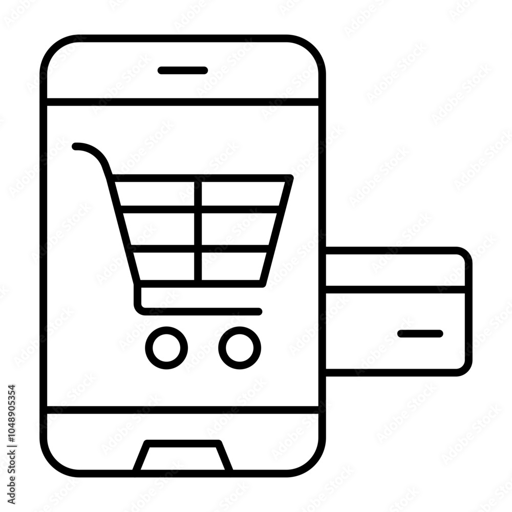 Contactless Payment Vector Line Icon Design Contactless Payment Vector Line Icon Design