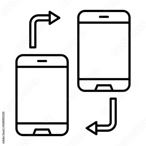 PeertoPeer Payment Vector Line Icon Design