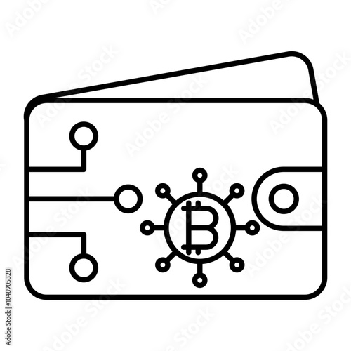 EWallet Vector Line Icon Design