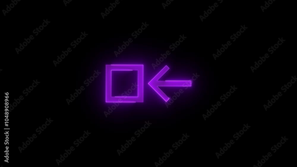 Expand tile stroke icon glowing neon animation Expand tile stroke icon glowing neon animation