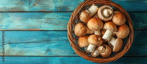 Mushroom boletus in a baske...