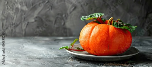 Pumpkin with chard presente...