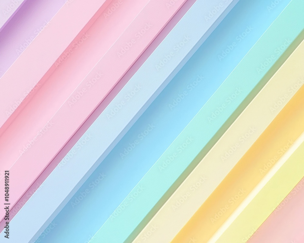 Colorful diagonal stripes in pastel shades of pink, blue, and yellow create a vibrant backdrop Colorful diagonal stripes in pastel shades of pink, blue, and yellow create a vibrant backdrop