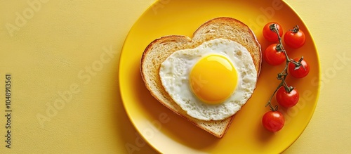 Heart shaped fried egg toas...
