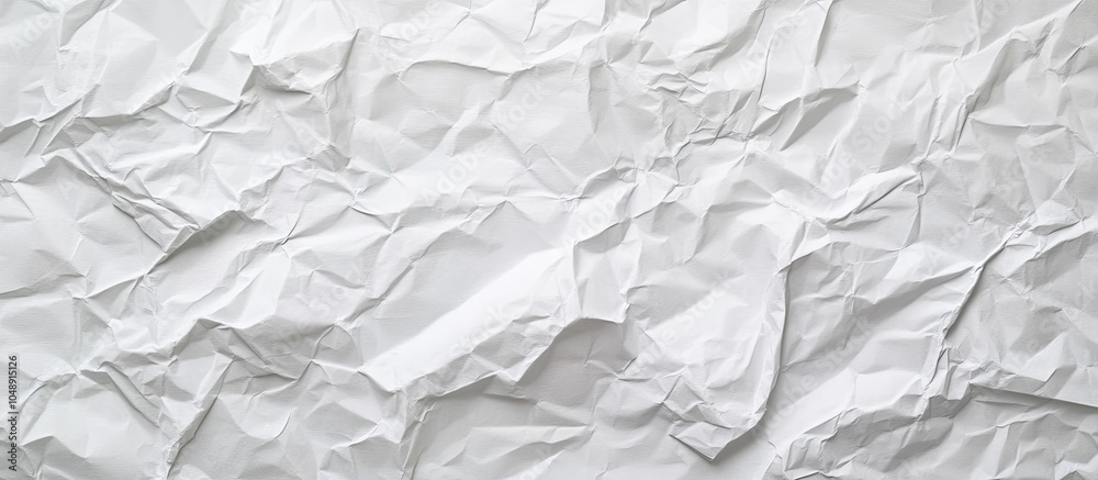 Fototapeta premium Grunge textured background of wrinkled blank white paper. with copy space image. Place for adding text or design