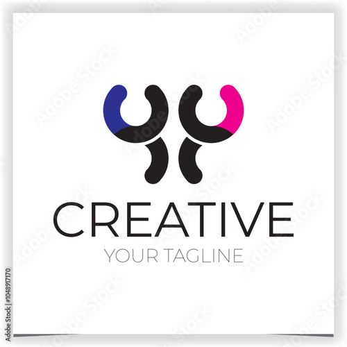 Abstract YY Initial Letter Logo Flat Vector Design Template Element Can Be Used For Branding Logo