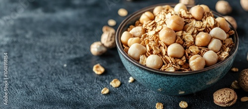 Macadamia nuts and granola....
