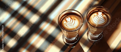 Coffee with a pattern on th...