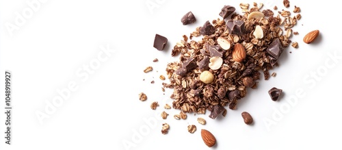 Chocolate granola cereal wi...
