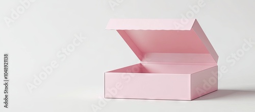 pink paper box on a white b...
