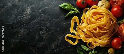 Raw Italian tagliatelle and...