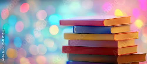 A stack of books set agains...