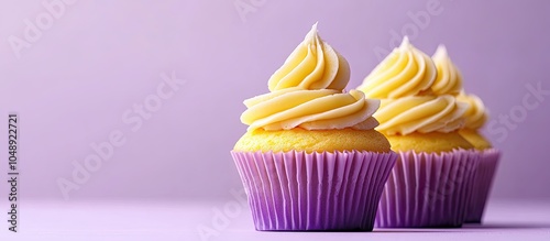 Cupcakes adorned with yello...