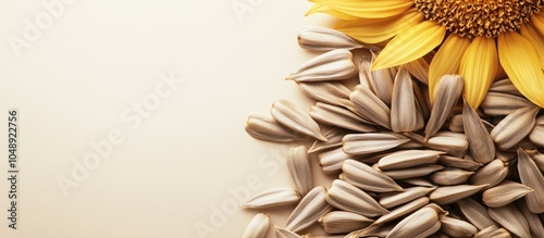 A cluster of sunflower seed...