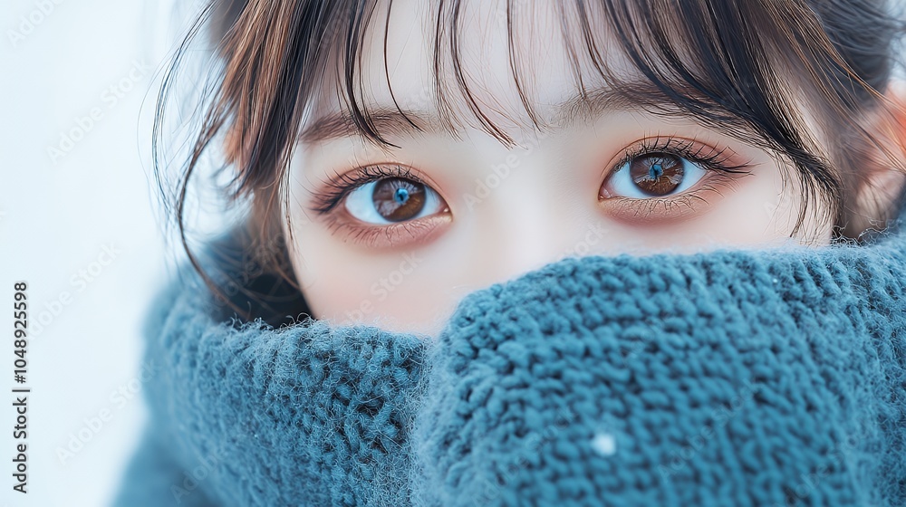 マフラーと日本人女性
マフラーと日本人女性