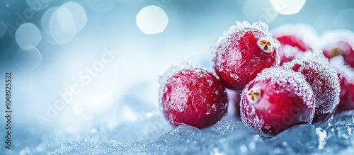 Frozen red berries Cranberr...
