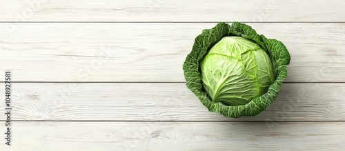 Fresh ripe cabbage on a lig...