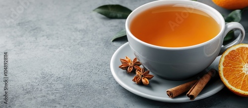 Fruit tea with cinnamon and...