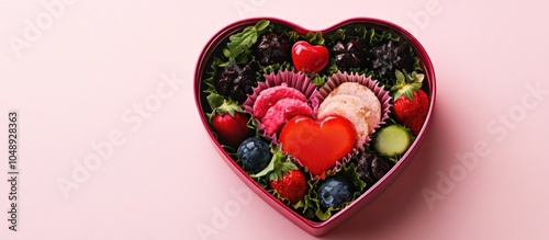 Box featuring a heart shape...