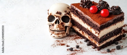 Tasty tiramisu chocolate ca...