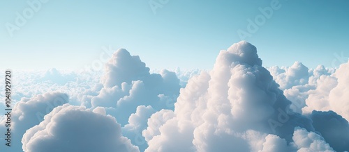 Lush cumulus clouds with a ...